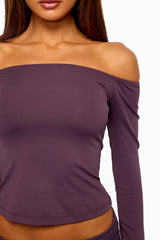 Tezia Off Shoulder Long Sleeve Top