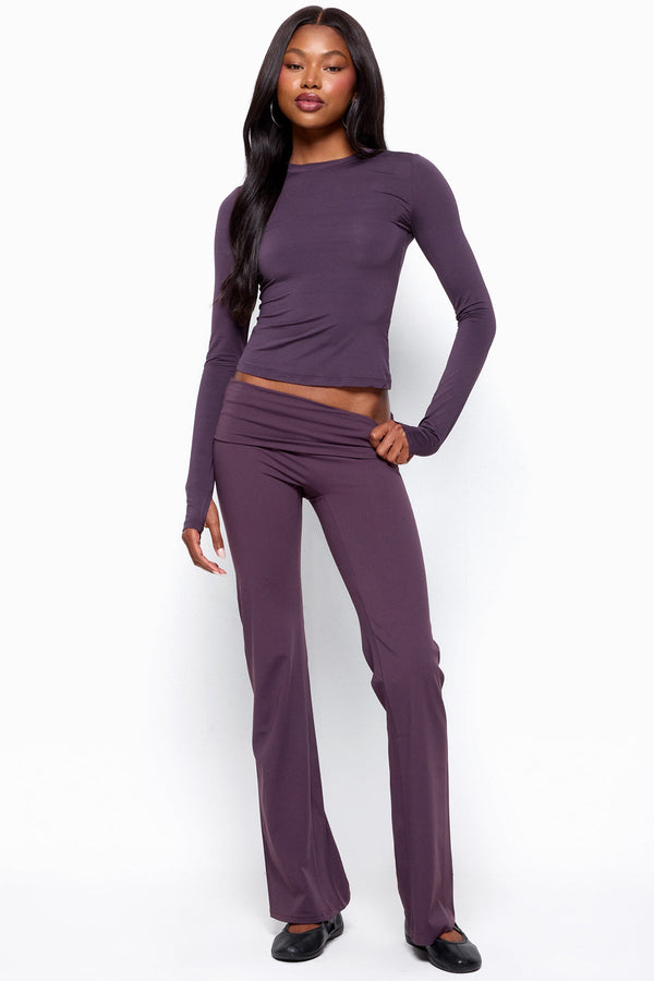 Oriane Foldover Flared Leggings view 1