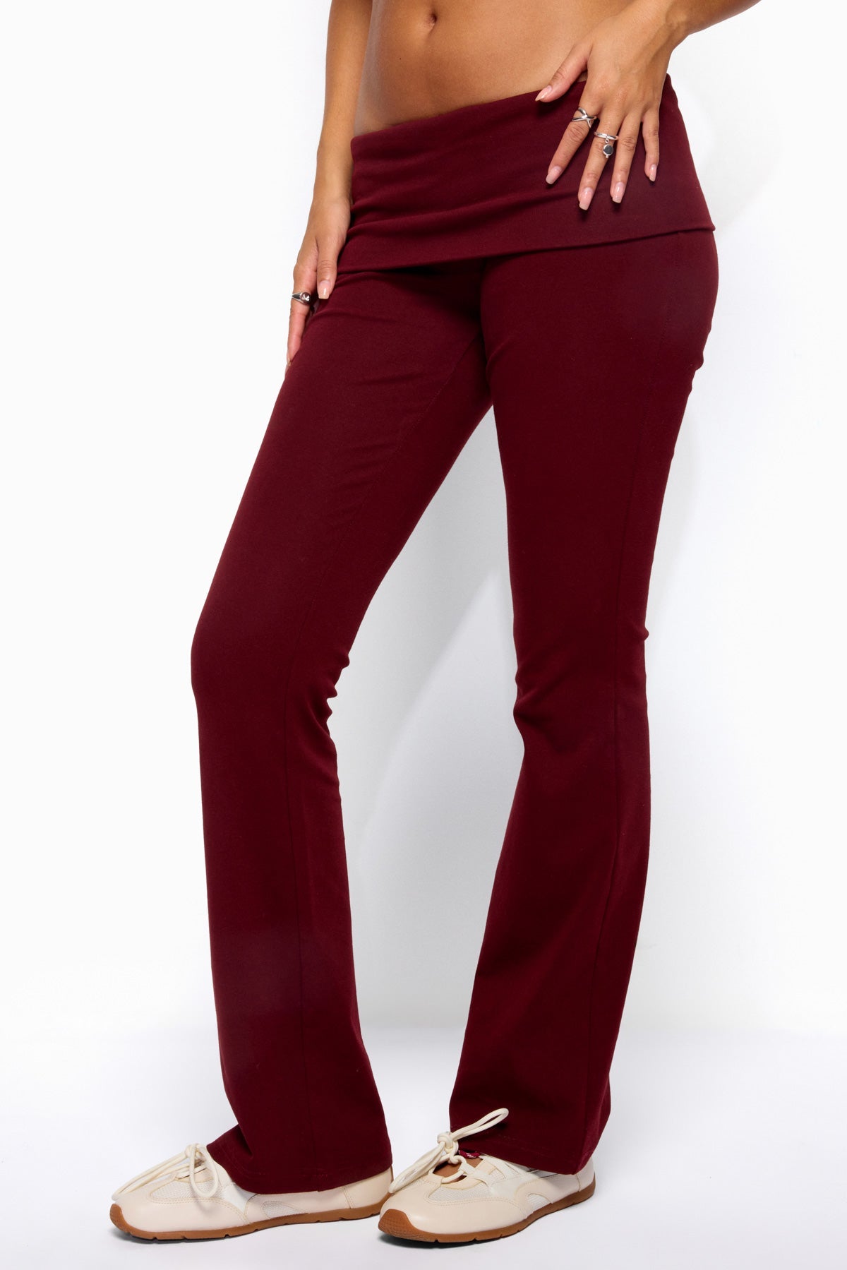Ivanne Foldover Flared Trousers