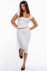 Rocio Foldover Capri Trousers