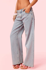 Embroidered Barbie™ Low Rise Baggy Jeans