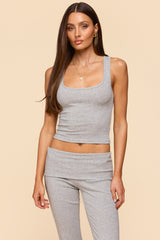 Linda Ribbed Scoop Neck Tank Top