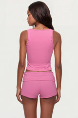 Linda Ribbed Scoop Neck Tank Top