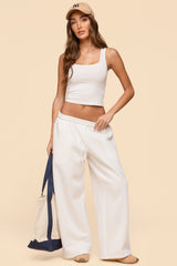 Linda Ribbed Scoop Neck Tank Top