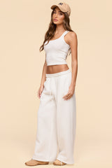 Linda Ribbed Scoop Neck Tank Top