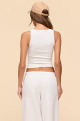 Linda Ribbed Scoop Neck Tank Top