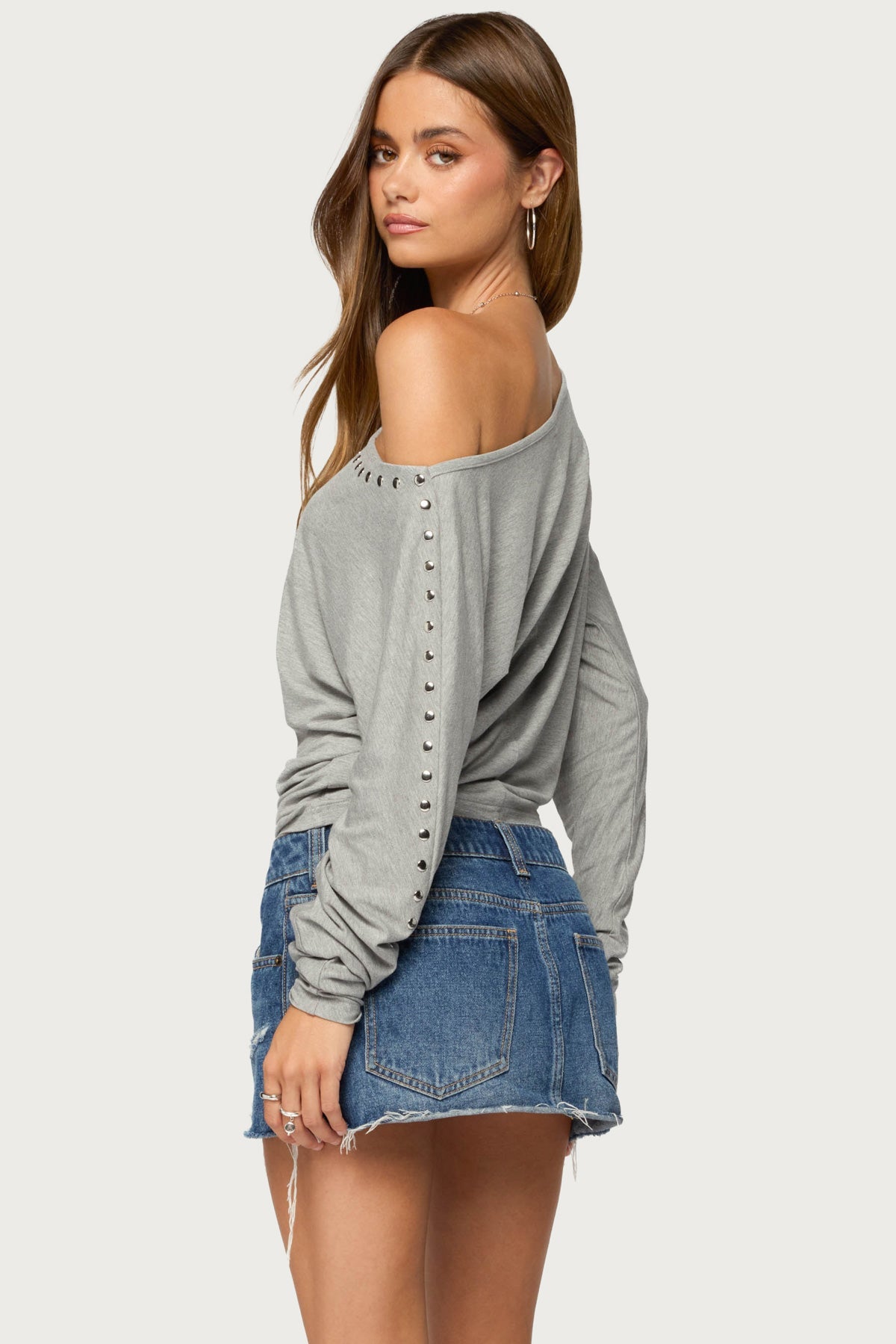 Paola Off Shoulder Stud Top
