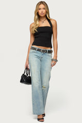 Esmerela Bandage Knit Halter Top