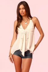 Barbie™ Sequin Chiffon Handkerchief Top