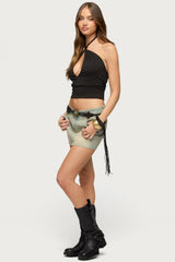 Rivi Bead Cutout Halter Top