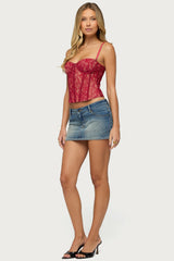 Saffire Detachable Straps Lace Corset
