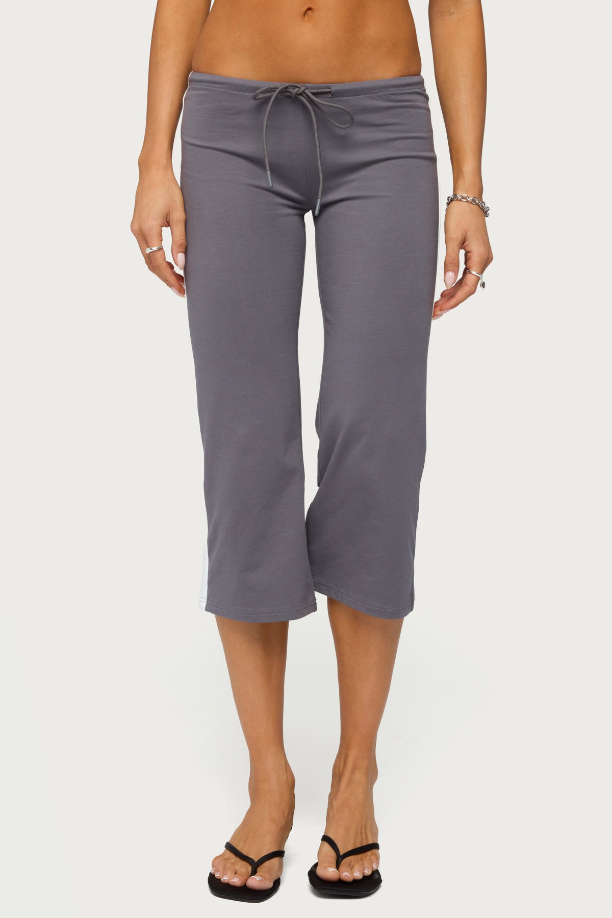Milene Contrast French Terry Capri Trousers