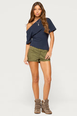 Mariee Asymmetric Off Shoulder Top