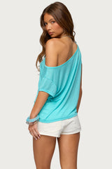 Amora Off Shoulder Sheer Top