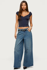 Skater Girl Washed Low Rise Baggy Jeans