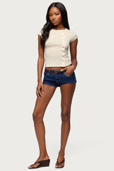 Swapna Asymmetric Button Up Top