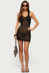 Xayah Sequin Sheer Knit Mini Dress
