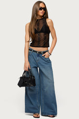 Ephie Sheer Lace Tank Top