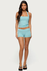 Delyla Striped Halter Top