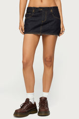 Noura Denim Mini Skirt