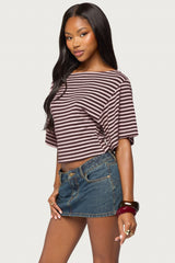 Jadan Striped Off Shoulder Top