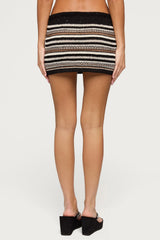 Britta Striped Knit Mini Skirt