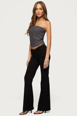 Maryah Paneled Stud Strapless Top