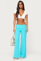 Reeva Polka Dot Foldover Trousers