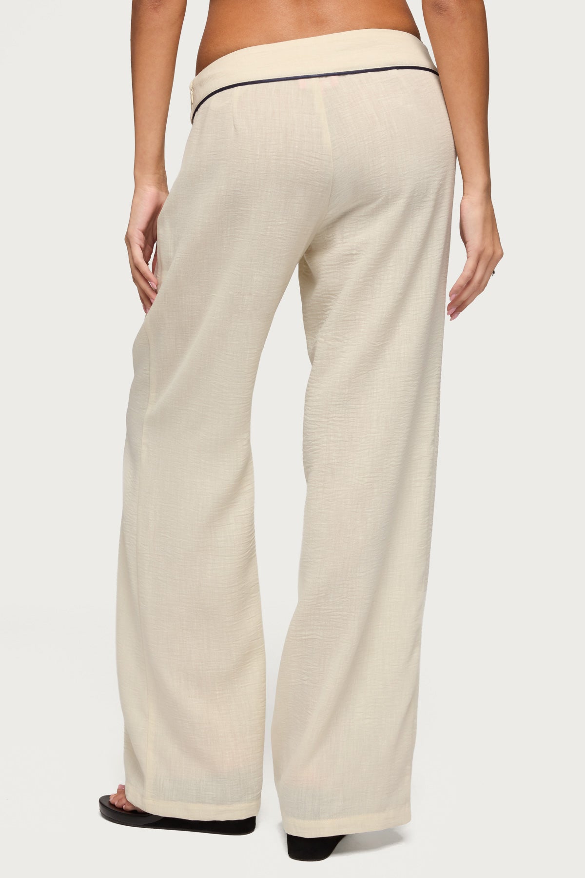 Dorine Contrast Woven Trousers