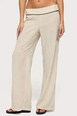 Dorine Contrast Woven Trousers