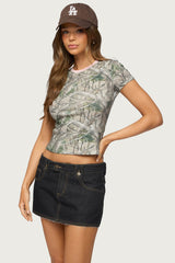 Alaia Contrast Camo T Shirt