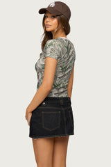 Alaia Contrast Camo T Shirt