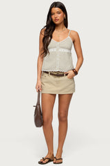 Elodie Lacey Striped Tank Top