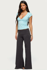 Penelopy Overlap V Neck T Shirt