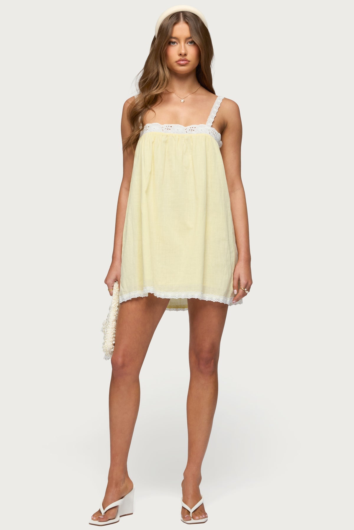 Hipla Contrast Lacey Cotton Dress