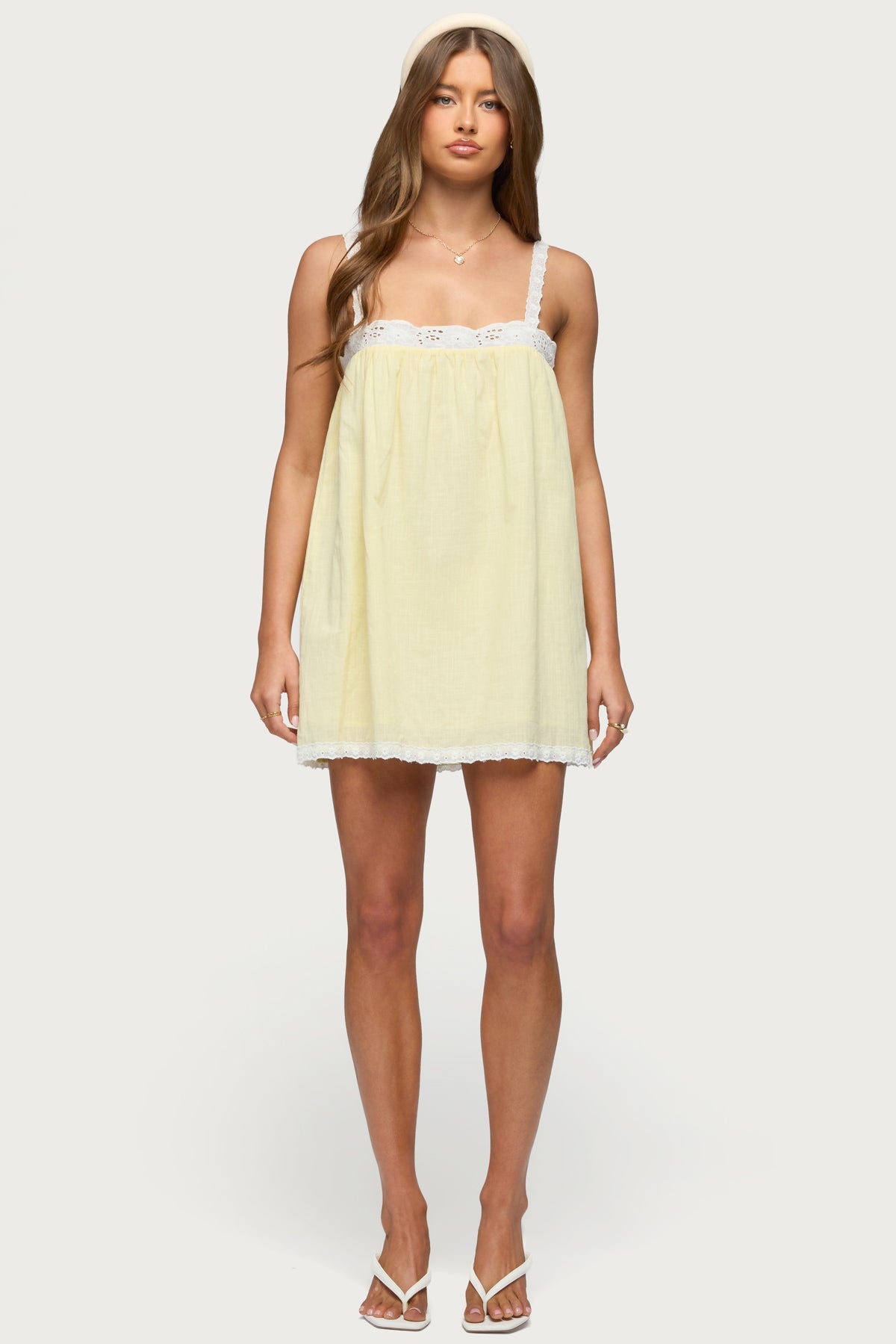 Hipla Contrast Lacey Cotton Dress