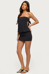 Alannah Backless Strapless Mini Dress