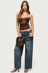 Alya Strapless Satin Effect Corset