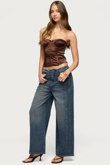 Alya Strapless Satin Effect Corset