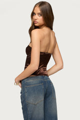 Alya Strapless Satin Effect Corset