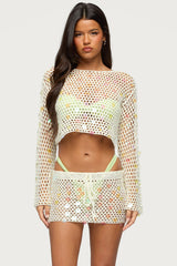 Kirah Sequin Crochet Top