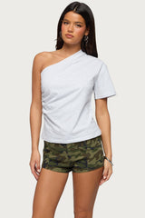 Yurey Gathered One Shoulder Top