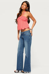 Kristina Gathered Bubble Halter Top
