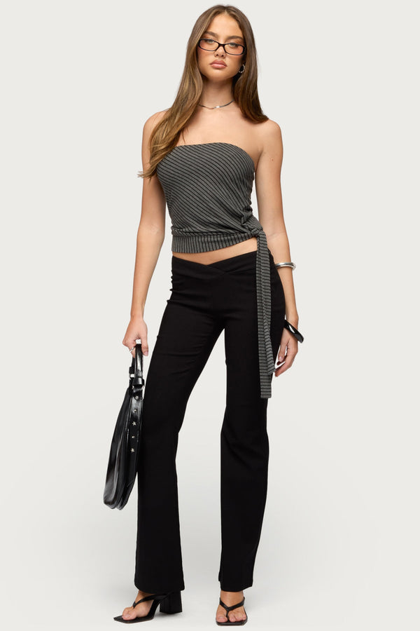 Margotte Striped Strapless Top