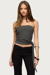 Margotte Striped Strapless Top