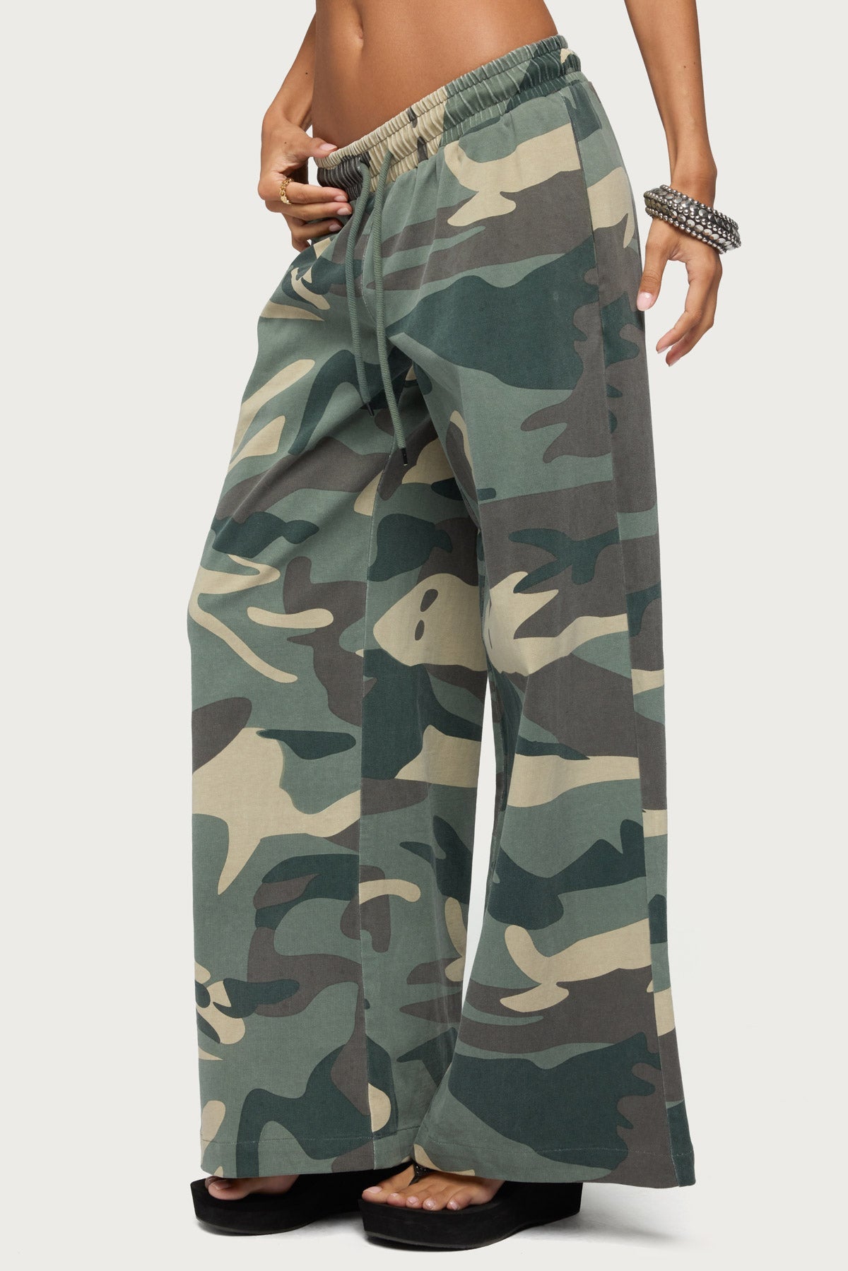 Allen Camo Wide Leg Joggers