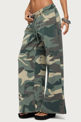 Allen Camo Wide Leg Joggers