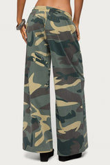 Allen Camo Wide Leg Joggers