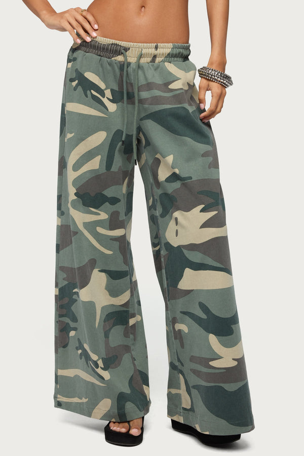 Allen Camo Wide Leg Joggers