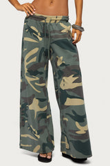 Allen Camo Wide Leg Joggers